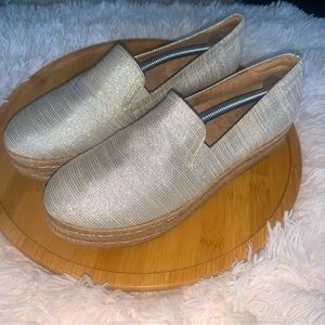 Naturalizer Shoes Women’s Size 8.5 Whitley Silver Platform Slip On Loafers